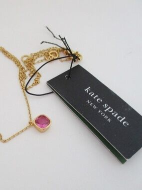 KATE SPADE - Bubbly Bezel Mini Pendant Necklace